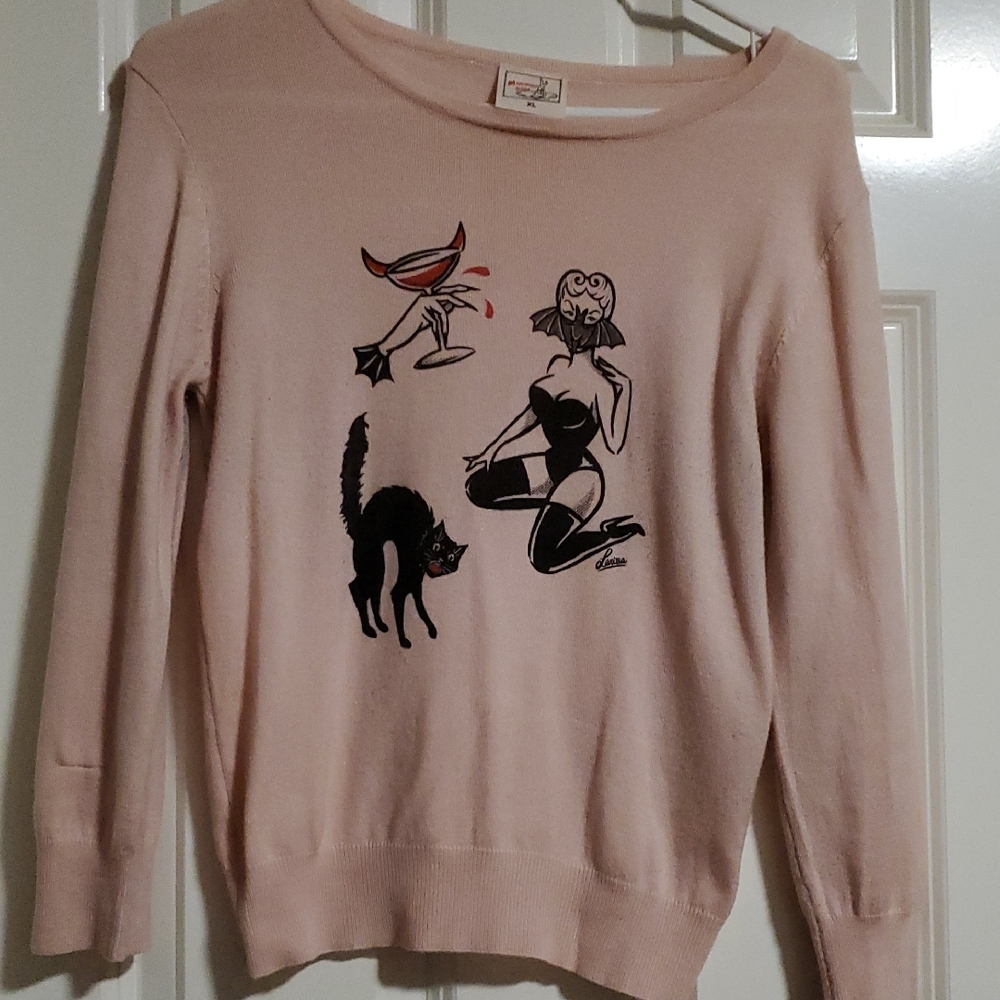 Pink Fetish Print Sweater